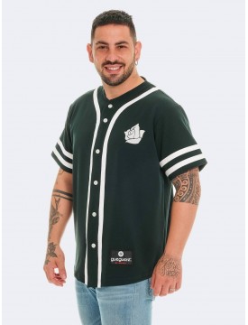 Baseball style t-shirt green