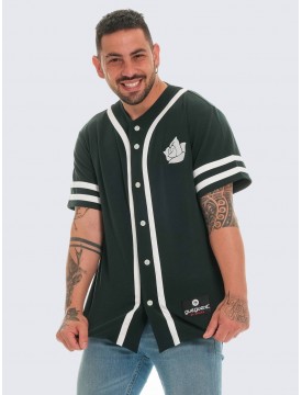 Baseball style t-shirt green