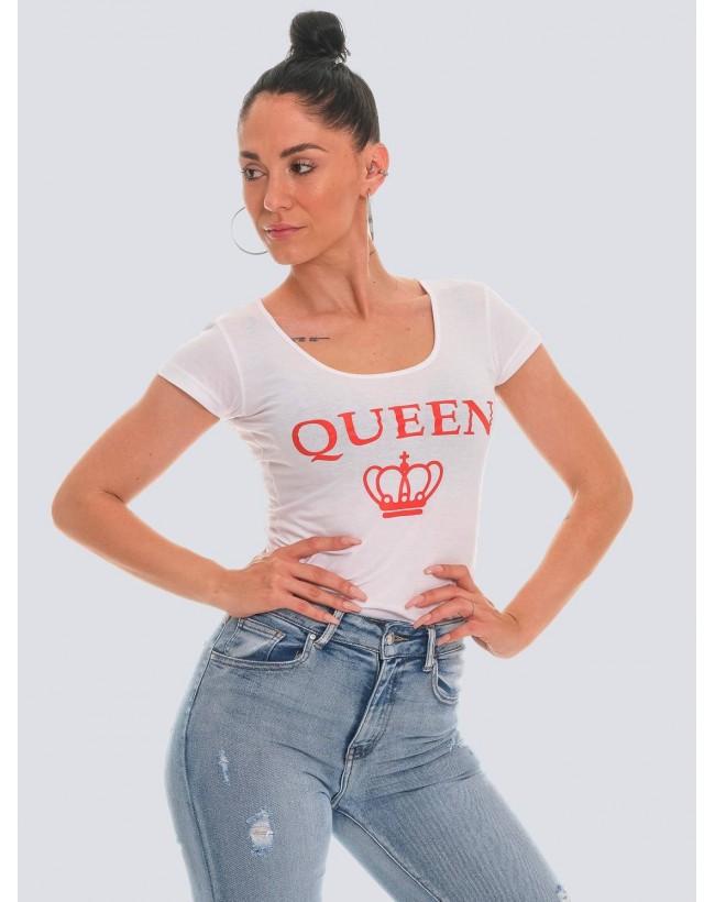 Queen t-shirt white