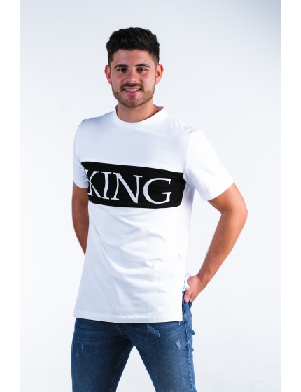 King long t-shirt white