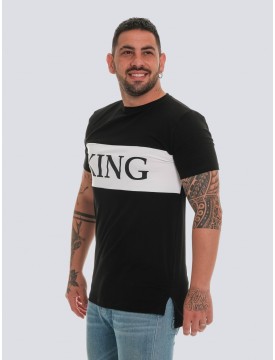 King long t-shirt black