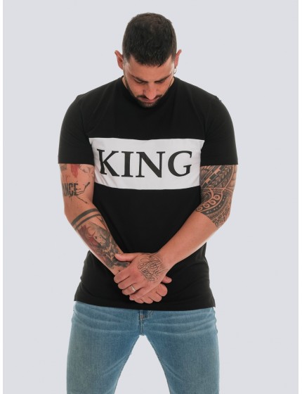 Camiseta King larga Negra