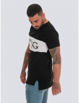 King long t-shirt black