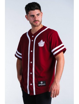Baseball style t-shirt burgundy