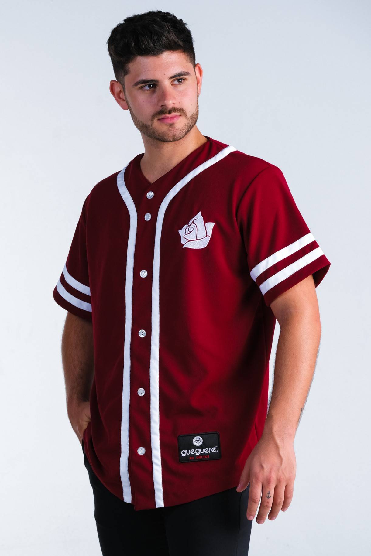 burgundy baseball jersey