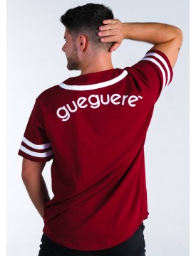 Baseball style t-shirt burgundy